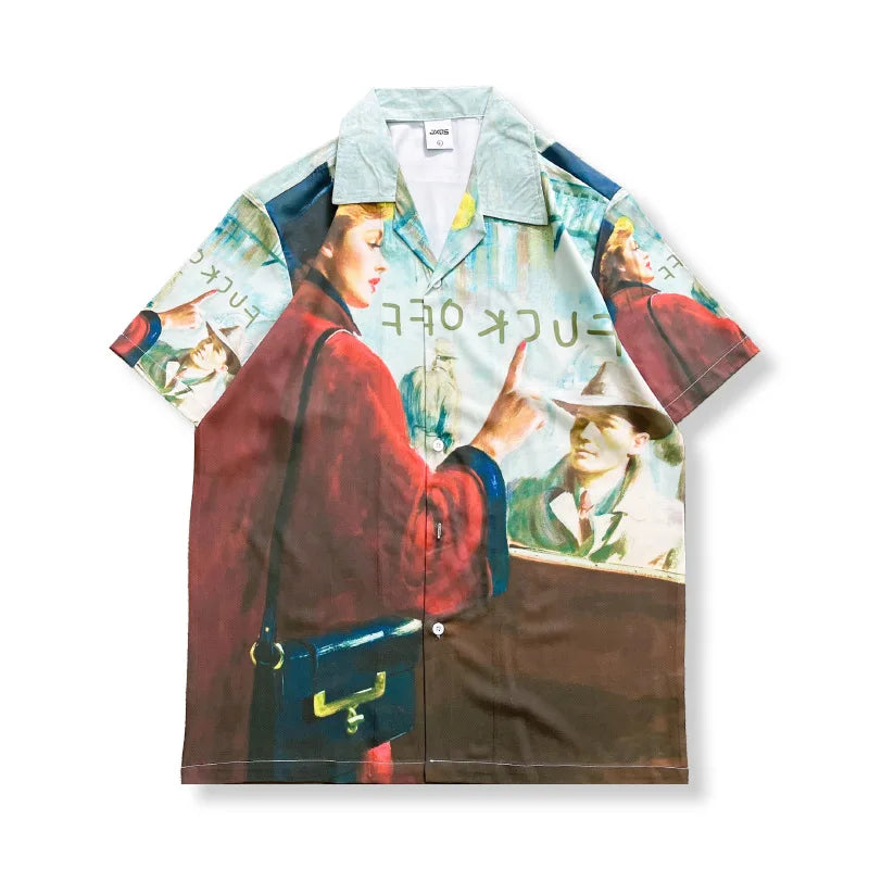 Men's Funky Anti-Wrinkle and Anti-Pilling Hawaiian Shirt Short Sleeve Button Down for Beach Tropical Party
