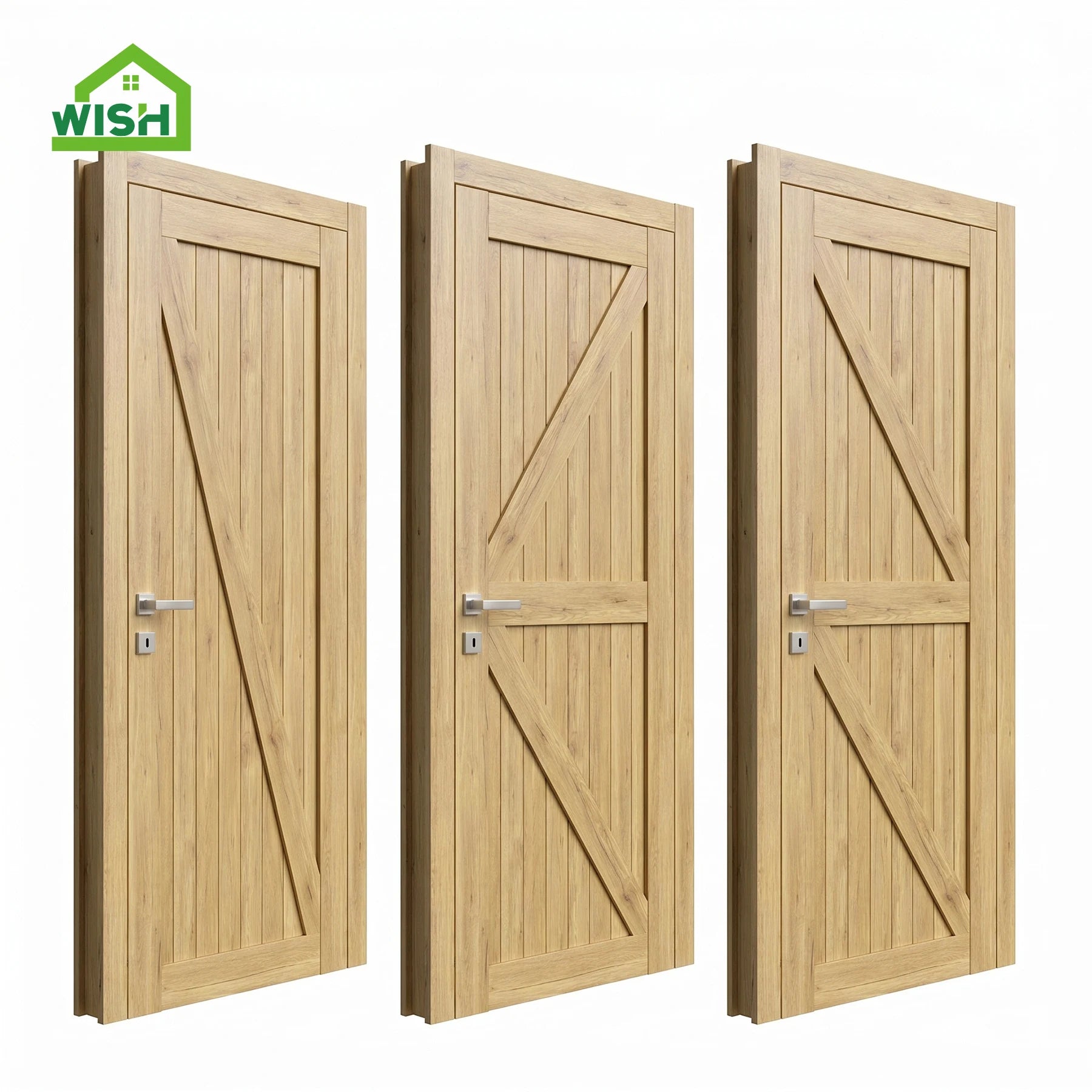 Modern Design High Quality paint free  interior wooden Door for apartment hotel bedroom