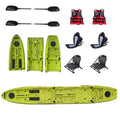 LSF 2025 New 15FT  Modular Sit on Top Kayak 3-Piece  Detachable Plastic Kayak  for Family or Friends Kayaking