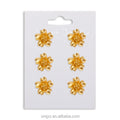 Gold-Plated Korean Style Classic Small and Versatile Brass Flower Earrings High-End Boutique Size Flower Earrings