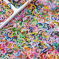 100pcs Color Paint Alloy Open Ring Connection Colorful Jump Rings for Jewelry Making