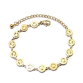 Fashion Stainless Steel Plated 18K Gold Jewelry Simple Design Bracelet With Extension