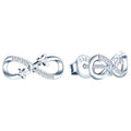 Premium Quality Hollow Infinity Butterfly Heart Combination 925 Silver Gold Plated Vintage Earring for Party and Gift