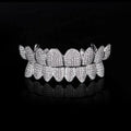 Sparkle Custom Made Hip Hop Iced Out 925 Sterling Silver Grills Gold Jewelry Zigzag Setting VVS Moissanite Teeth Mouth Grillz