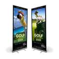 Factory Sale Custom Logo Print Retractable Roll Banners Aluminum Indoor Banner Stand with Logo Print Floor Display Advertising