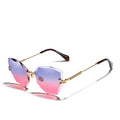 For 2021 Vintage Alloy Frame Sunglasses Men Women Octagon Rimless Design UV400 Polycarbonate Lenses N801 China