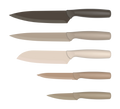 Stellar New 5-Piece Stainless Steel Chef Knife Set Non-Stick Coating Colorful PP Handle 3Cr13 Blade Ambidextrous Sustainable