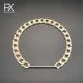 Custom Decorative Chain Metal Handle Light Gold Bag Handle Zinc Alloy Handbag Chain Shape Handle for Lady Bag Strap Clasp