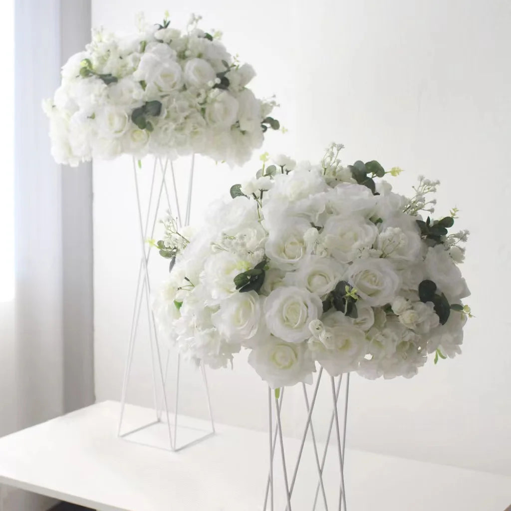 Customized White Wedding Flower Ball Arch Wedding Table Flower Centerpieces