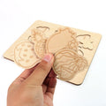 Custom Laser Cut Plywood Puzzle Fruit for Children Education Tool DIY