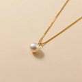 925 Sterling Silver Natural Freshwater Pearl Pendant Gold Plated Necklace Fashion Jewelry for Women