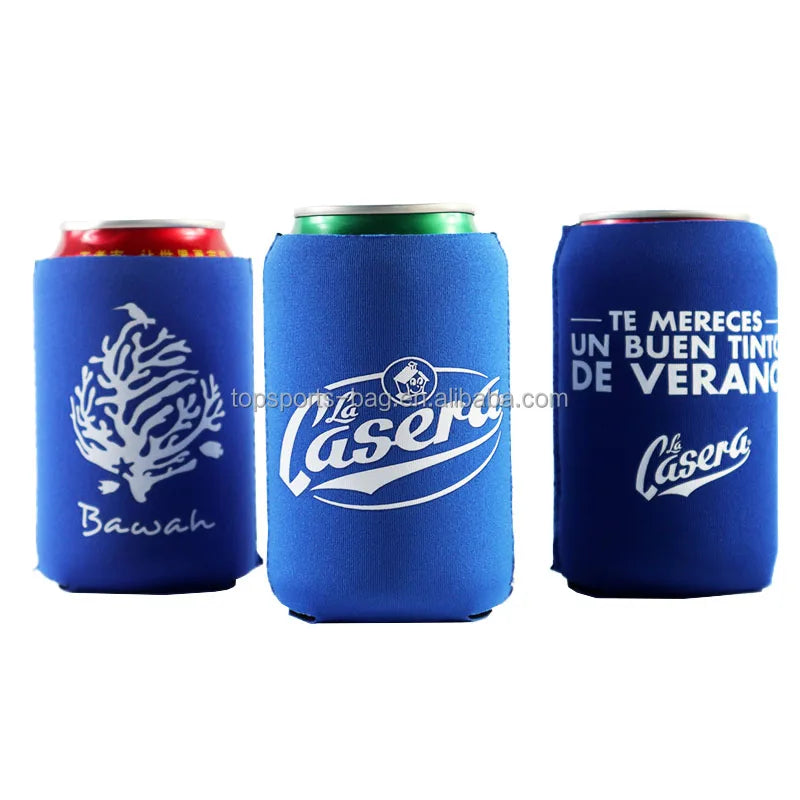 Blue Color Customized Neoprene Can Cooler Waterproof Beer Can Sleeve 330ml Can Coolie