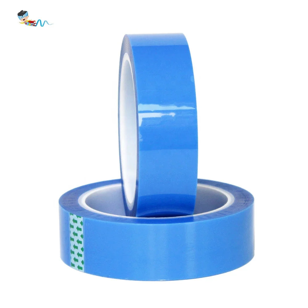 2- Heat Resistant Polyester PET Film Base Material No-Residual Refrigerator Blue PET Holding Self Adhesive Tape