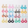 Europe and the United States New Circular Splicing Acetic Acid Hot Selling Resin Earrings Acrylic