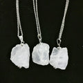 Hongzhuo Clear Quartz Irregular Shape Rough Stone Pendant Necklace Jewelry
