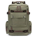Durable Stylish Vintage Summer Functional Multiple Way Use 20-35L Capacity Travel Laptop School Bag Canvas Backpack for Men