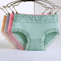 Customized Girls Underwear Young Girls Lace Breathable Mid Waist Cotton Lace Black Panty Pictures of Lace Panties Bulk
