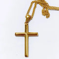 Women Dainty Crucifix Pendant Necklace Hiphop Street Jewelry Jesus Cross Chain Pendants 18K Gold Cross Pendant With Curb Chain