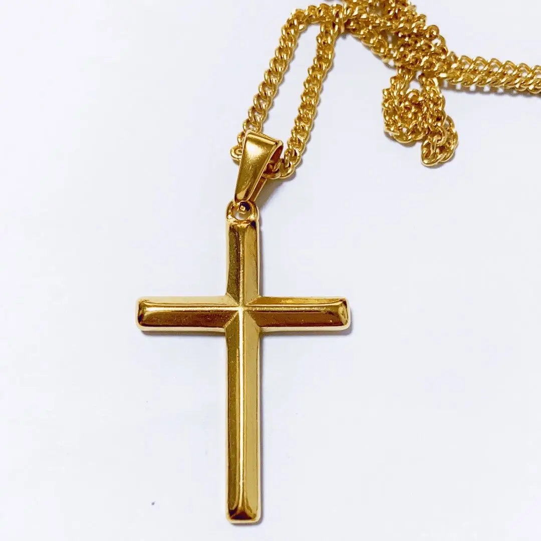 Women Dainty Crucifix Pendant Necklace Hiphop Street Jewelry Jesus Cross Chain Pendants 18K Gold Cross Pendant With Curb Chain