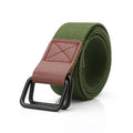 New Custom logo Belt With Plastic Buckle Belt Braided Woven Strap Men's Canvas Belt
