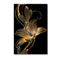 Modern Simple Golden Flower Canvas Print Painting Flowers Modern Painting Printings