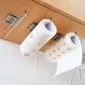 Kitchen Wall-Mounted Paper Hanger Rack Self-Adhesive Bathroom Towel and Toilet Roll Holder Home Creativity Storage Hooks