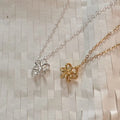 INS Link Chain 925 Sterling Silver Hollow Flower Pendant Necklace for Women Jewelry Gifts
