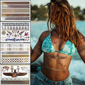 Flash Metallic Waterproof Tattoo Gold Silver Women Fashion Henna Design Temporary Tattoo Sticker