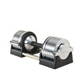 Cast Iron Adjustable Dumbbell for Men and Women Black Dumbbell for Home Gym Workout Fitness Fast Adjust by Turning Handle