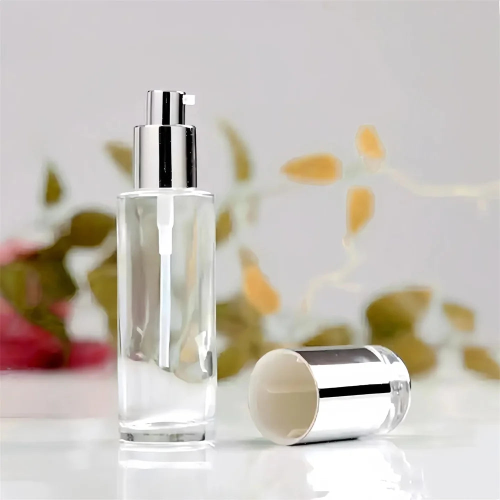 High Quality Customized Clear Glass Bottles Heavy-Duty Packaging for Hair BPA Oil Cosmetic Spray Dropper Lotion Pump Bottle