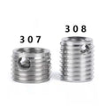 307 Carbon Steel Stainless Steel Self Tapping Thread Insert Three Hole M3 0.5-M5 0.6 6L Yellow Galvanized 6-30mm Length