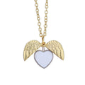 Home Decor Sublimation Heart Angel Wing/Cube Necklace for Anniversary Decor