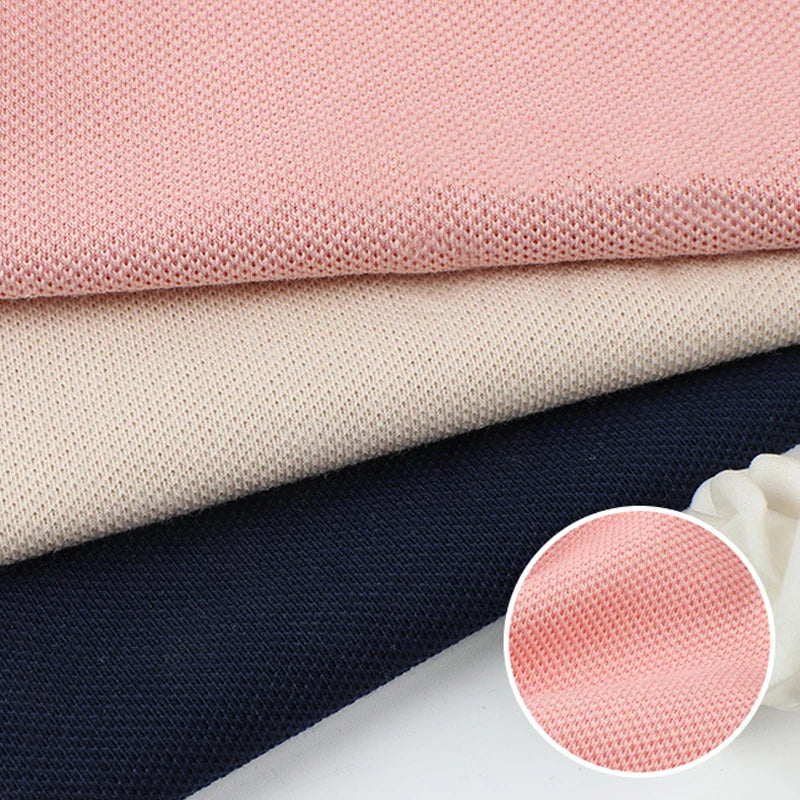 High Satisfaction Supima Cotton Polo Shirts Fabric Stripe Textile 120 Polo T-shirts Comfortable Pique Fabric