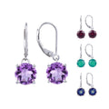 C5035 Abiding Fine Jewelry Natural Gemstone Simple Birthstone 925 Sterling Silver Dangling Earring Women Earring