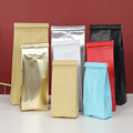 Biodegradable Eco-Friendly Coffee Pack White Kraft Paper Stand-Up Bag with Flat Bottom Degassing Valve Tin Tie for Food Use