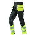 Hi-Viz Workwear  Insulated Thermal Lined Waterproof Rain Pants Over Trousers