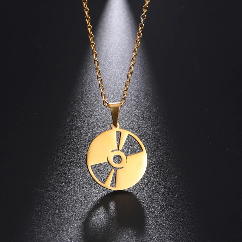 Rock Drum Necklace for Men's Drummer Gifts Women Stainless Steel Music Drumstick Pendant Necklaces Charm Jewelry