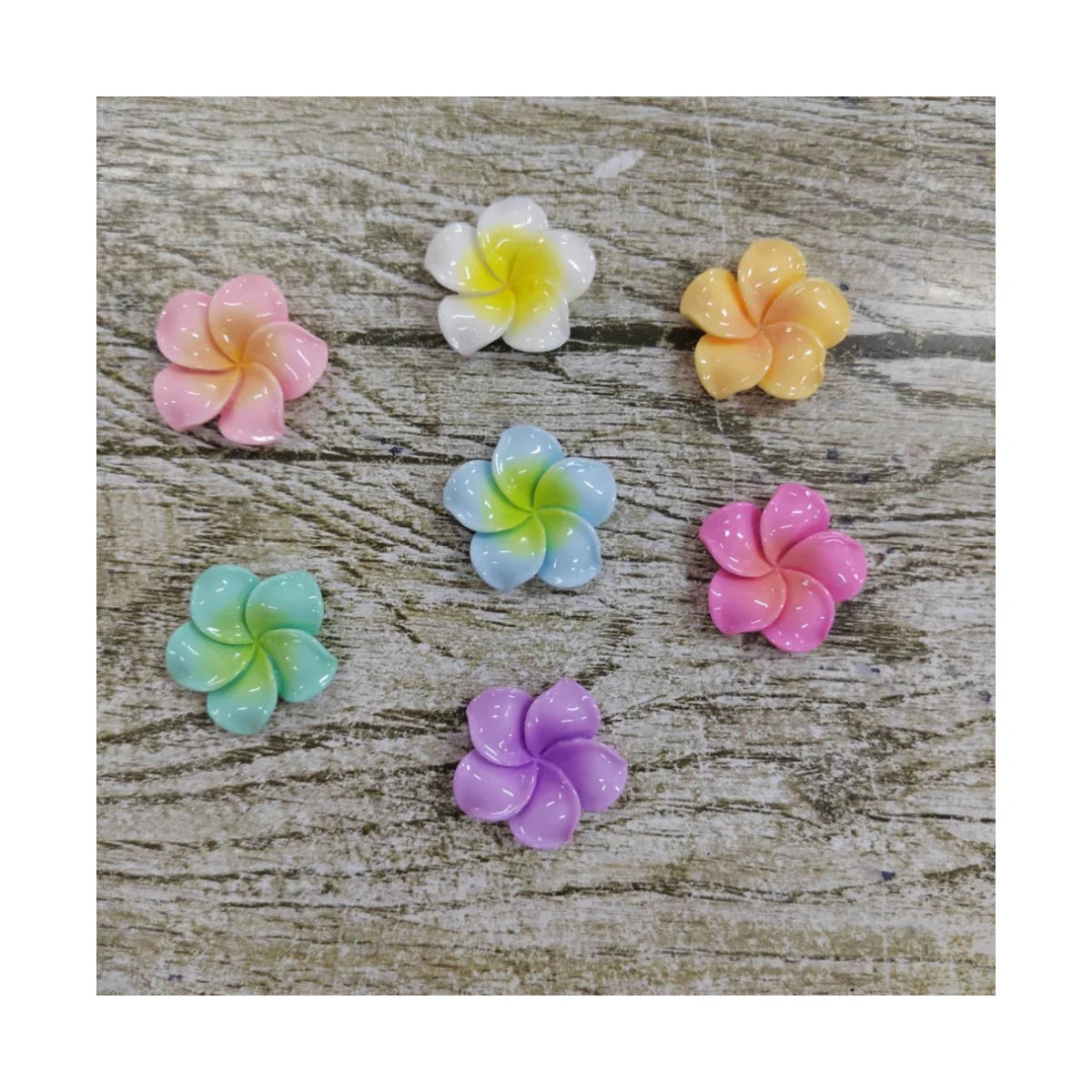 Cute Plumeria Flower Hair Bow Center Decoration Resin Flowers DIY Headwear Accessories Jewelry Charms for Girls Women