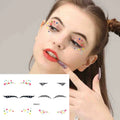 Custom European American Rainbow Eye Makeup Stickers Temporary Tattoo Face Decoration Eyeliner Tattoo for Parties OEM Friendly