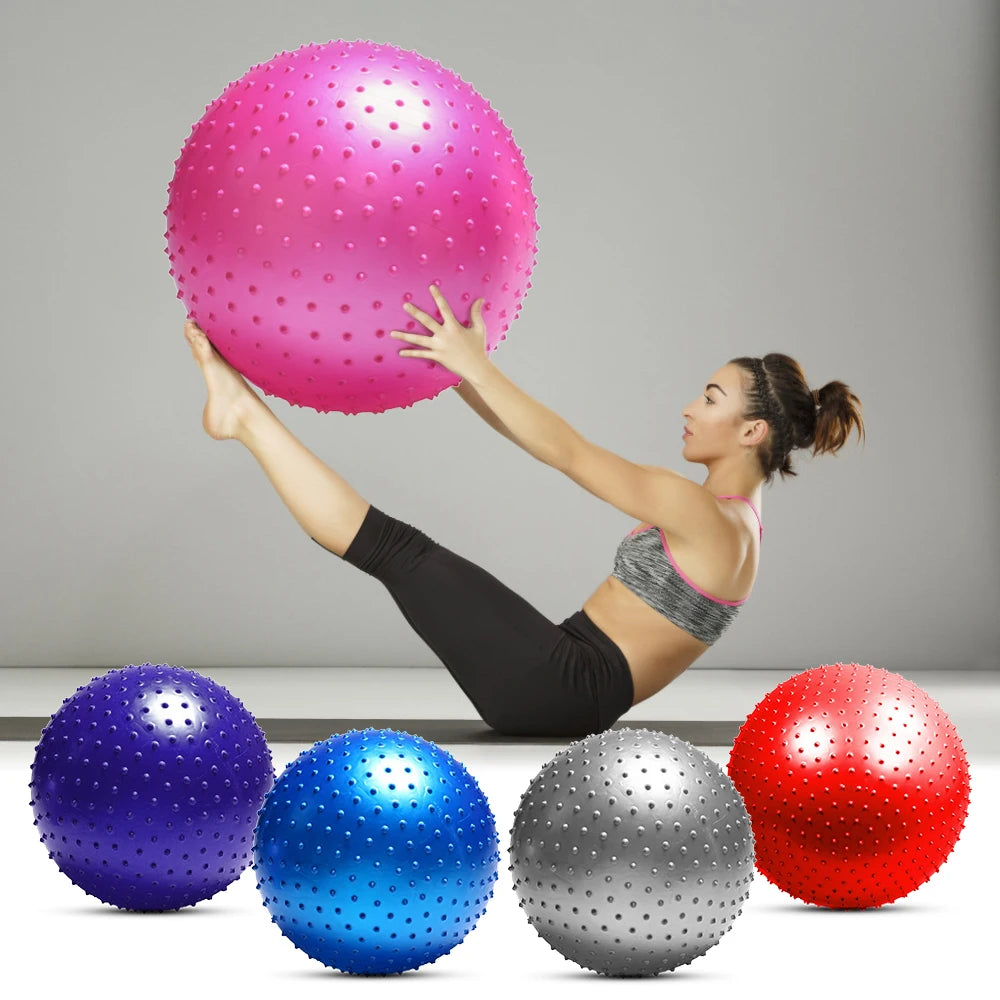 Anti-Bust Extra Thick PVC Yoga Ball 75 cm High Quality Yewayoga Custom Logo OEM Service Multi-Color Gym Fitness Exercise 2pcs