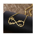 Personalized Nameplate Double Names Custom Letter Heart Shape Gift Couple Best Friend Necklace