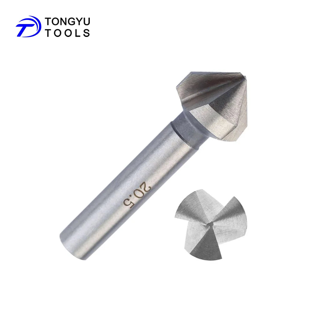 DIN335C 90 Degree 3 Flutes HSS Chamfer Metal Countersink Drill Bit for Chamfering and Deburring and Counter Sink