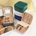 Small Velvet Jewelry Box With Mirror Jewelry Packaging Jewelry Organizer Travel Storage Necklace Earring Ring Gifting for Girls