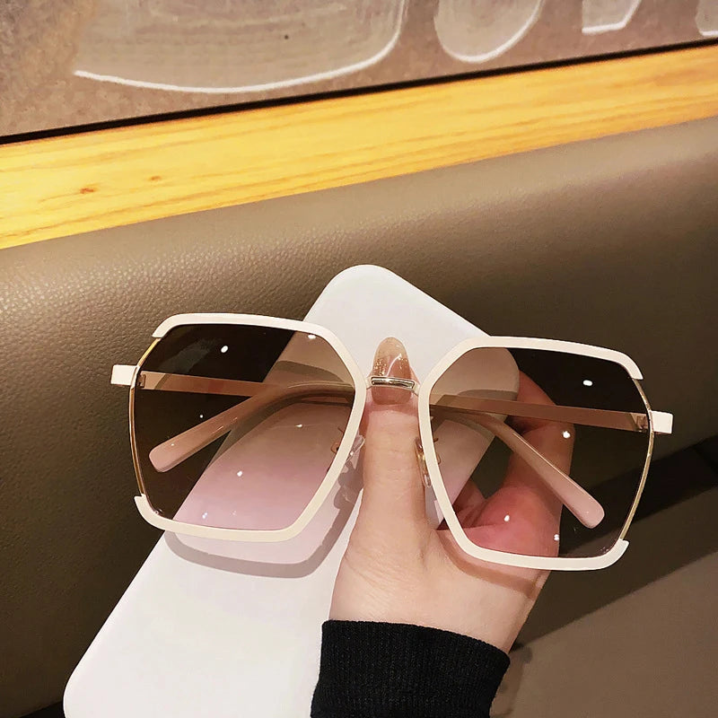 2022 New Custom Logo Summer Luxury Womens Shades Women River Oversized Square Sunglasses