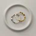 Fine Jewelry Rings 925 Sterling Silver Pearl Ring Small Pearls Elastic Rope Gold Plated Rings for Women