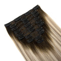 Yuanzhen Hot Selling  Double Drawn Smooth Remy Virgin Human Hair Cuticle Aligned Regular  Clip in Hair Extension Clip Extension