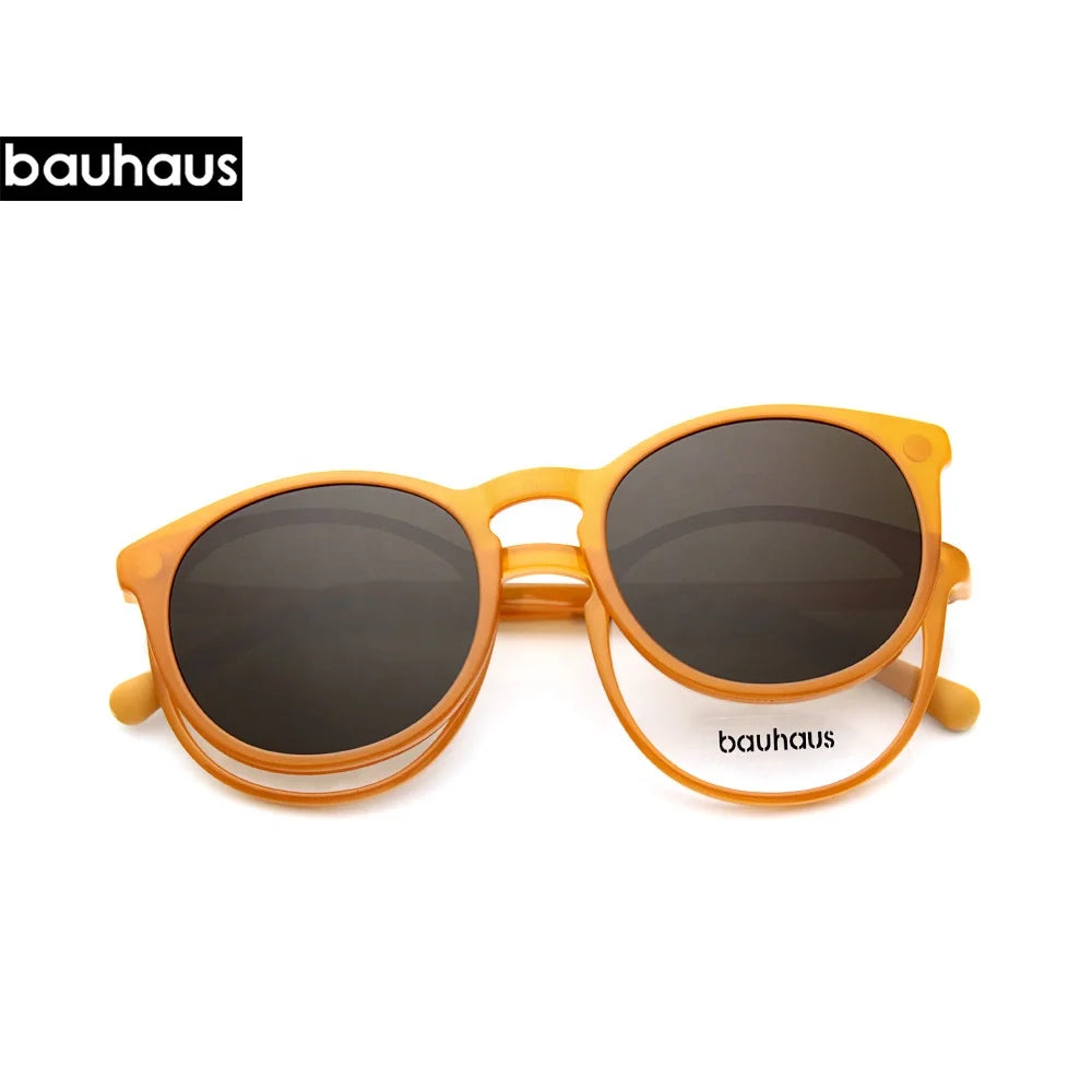 RS010 Factory Direct Perfect Match Round Magnetic Glasses Clip on Sunglasses