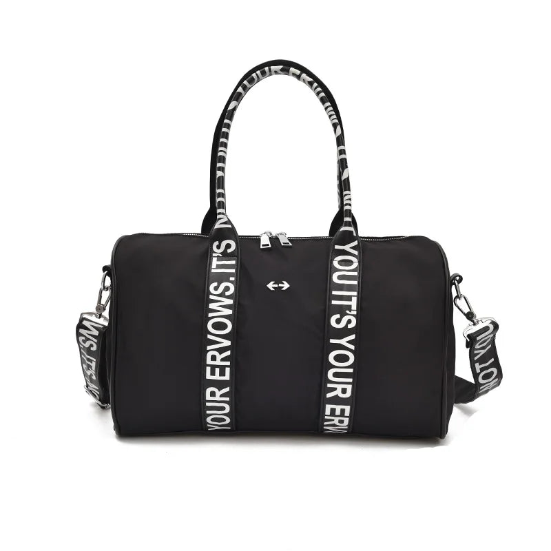 Printed Nylon Girls Women Travel Gym Luggage Storage Tote Shoulder Bag Weekend Duffel Bags