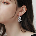 Fashionable Creative Women's Earrings Long European and American Retro Exaggerated Zircon Earrings Wedding Accessories
