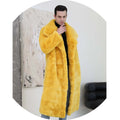 Top Quality Long Style Fashion Top Quality Mens Real Rex Rabbit Fur Coat